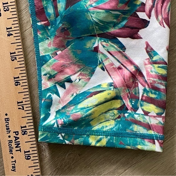 Prana Capri Legging Size Small Tropical Leaf‎ Print Multicolored - Picture 9 of 9
